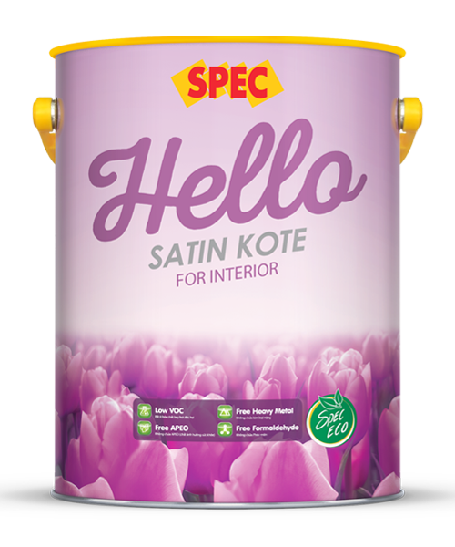 SPEC HELLO SATIN KOTE FOR INTERIOR (4,375L)